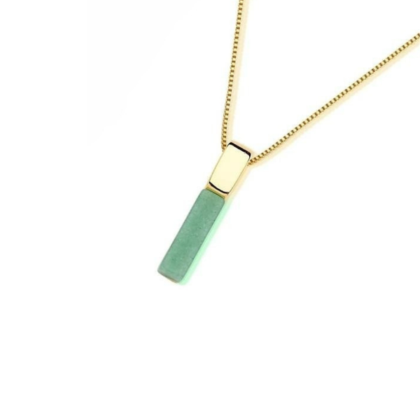 Collana con pendente a forma rettangolare in Pietra Naturale 9876