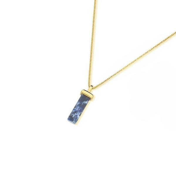Collana con pendente a forma rettangolare in Pietra Naturale 9585