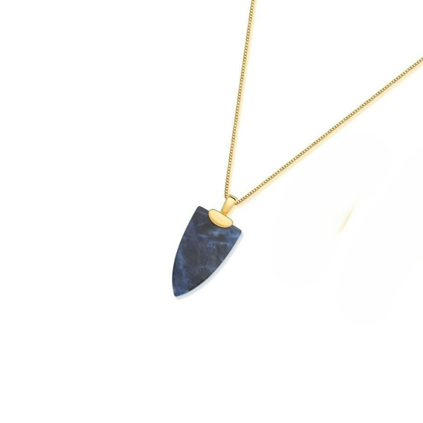 Collana con Pendente a forma di lancia in Pietra Naturale 9580